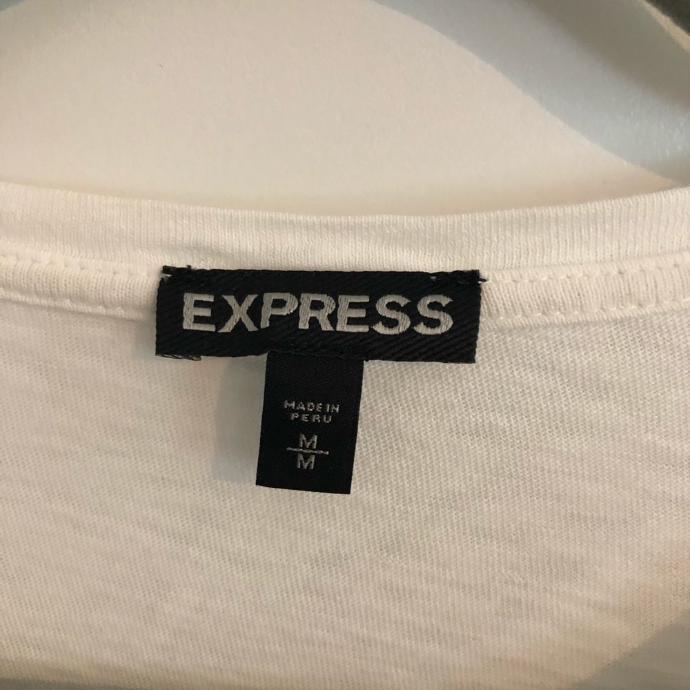 Express White Cropped Tee - Picture 2 of 2